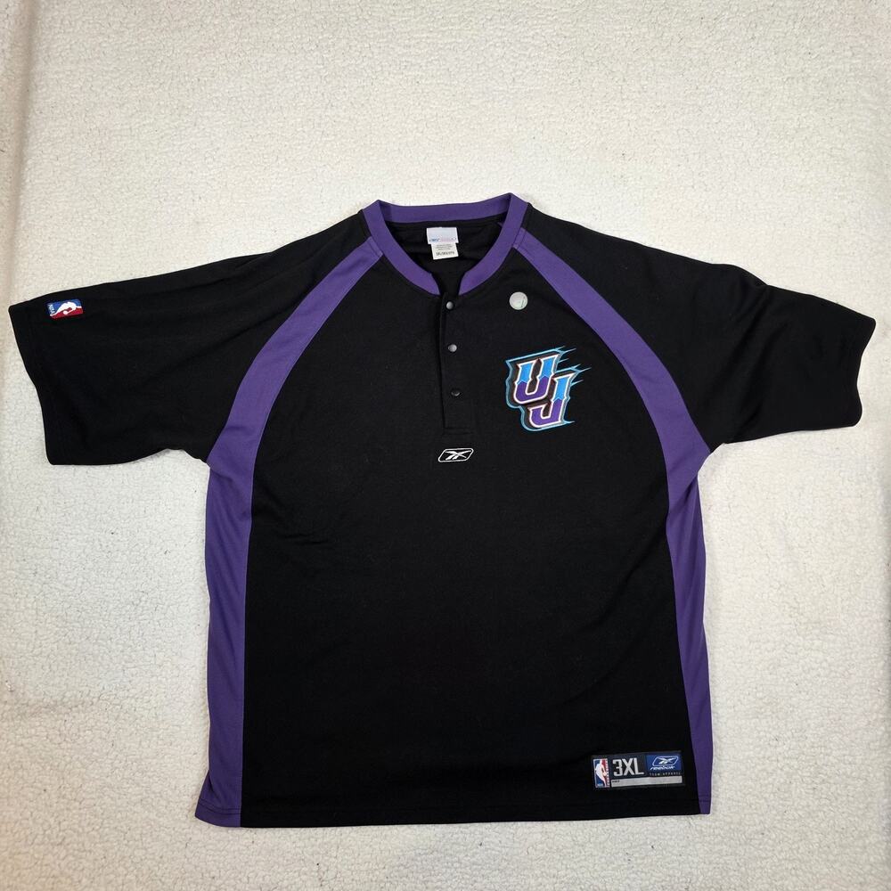 UTAH JAZZ Reebok 3 Button NBA 3XL SHOOTING SHIRT PURPLE